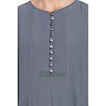 Designer double layered abaya- Grey