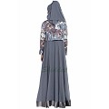 Designer double layered abaya with a jacket combo- grey Designer double layered abaya with a jacket combo- grey