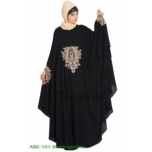 Irani kaftan with embroidery work-Golden