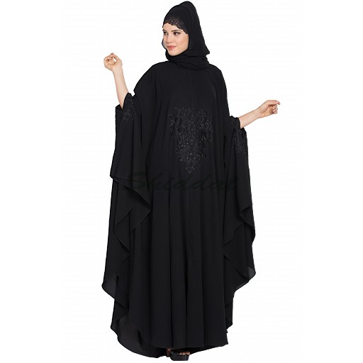 Irani kaftan with embroidery work- Black