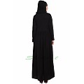 Embroidered abaya with pleated waistline