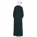 Designer Front open casual abaya- Green Designer Front open casual abaya- Green