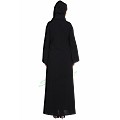 Front open abaya with embroidery work- Black Front open abaya with embroidery work- Black
