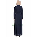 Long Cardigan Abaya- Navy Blue Long Cardigan Abaya- Navy Blue