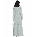 Umbrella abaya with designer sleeves- Sea Green