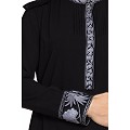 Embroidered Black Burqa with Naqaab & Nose Piece