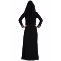 Embroidered Black Burqa with Naqaab & Nose Piece