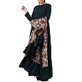 Designer Cardigan with an Inner abaya- Gfreen-Multi Designer Cardigan with an Inner abaya- Gfreen-Multi