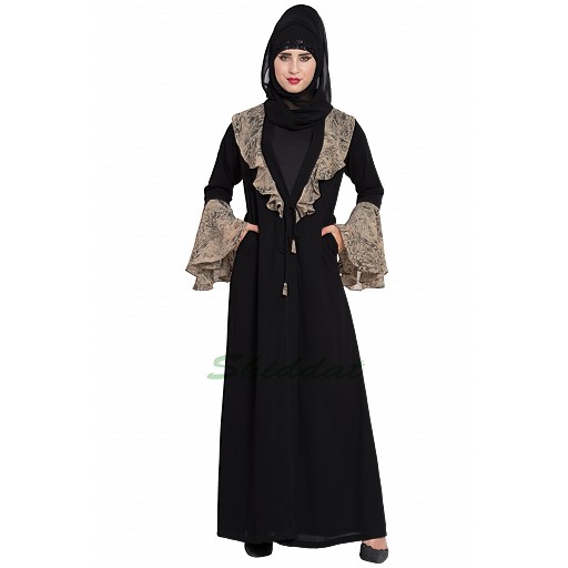 Cardigan abaya with snake print