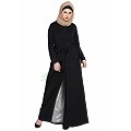 Designer Coat abaya- Black Designer Coat abaya- Black