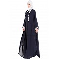 Designer kaftan abaya - Navy Blue Lacey maxi dress Designer kaftan abaya - Navy Blue Lacey maxi dress