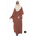 Designer abaya in rust color Designer abaya in rust color