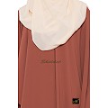 Designer abaya in rust color Designer abaya in rust color