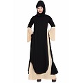 Dubai style abaya Dress- Fawn-Black Dubai style abaya Dress- Fawn-Black