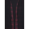 Double-layered designer abaya- Black-Maroon Double-layered designer abaya- Black-Maroon