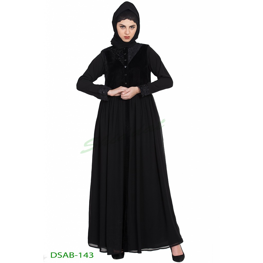 Bridal abaya black best sale