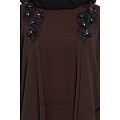 Designer Shrug Abaya- Brown