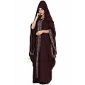 Dubai style designer Kaftan abaya- Dark Brown Dubai style designer Kaftan abaya- Dark Brown