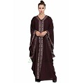 Dubai style designer Kaftan abaya- Dark Brown Dubai style designer Kaftan abaya- Dark Brown