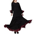 Dual colored Designer Umbrella abaya- Black-Wine Dual colored Designer Umbrella abaya- Black-Wine