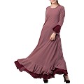 Dual colored Designer Umbrella abaya- Puce Pink Dual colored Designer Umbrella abaya- Puce Pink