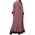 Dual colored Designer Umbrella abaya- Puce Pink Dual colored Designer Umbrella abaya- Puce Pink