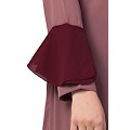 Dual colored Designer Umbrella abaya- Puce Pink Dual colored Designer Umbrella abaya- Puce Pink