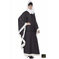 Kaftan Abaya with white lace border Kaftan Abaya with white lace border