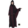 Kaftan Burqa - Black and Maroon Kaftan Burqa - Black and Maroon