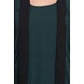 Kaftan abaya with Black borders- Green