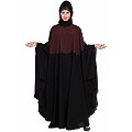 Dual colored designer Irani kaftan- Wine-Black Dual colored designer Irani kaftan- Wine-Black