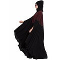Dual colored designer Irani kaftan- Wine-Black Dual colored designer Irani kaftan- Wine-Black