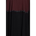 Dual colored designer Irani kaftan- Wine-Black Dual colored designer Irani kaftan- Wine-Black
