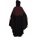 Dual colored designer Irani kaftan- Wine-Black Dual colored designer Irani kaftan- Wine-Black