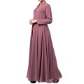 Designer Umbrella cut abaya with dual layer- Puce Pink Designer Umbrella cut abaya with dual layer- Puce Pink
