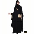 Kaftan abaya with golden borders- green Kaftan abaya with golden borders- green