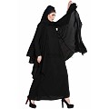 Shrug abaya- Black-Black
