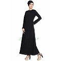 Shrug abaya- Black-Black