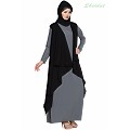 Shrug abaya- grey-black Shrug abaya- grey-black