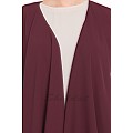 Shrug abaya- Beige-Wine