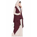 Shrug abaya- Beige-Wine