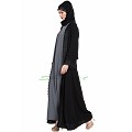 Designer shrug abaya- grey-black Designer shrug abaya- grey-black