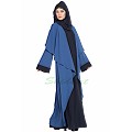 Designer shrug abaya combo- Navy-blue Designer shrug abaya combo- Navy-blue