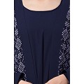 Printed shrug abaya- navy blue Printed shrug abaya- navy blue