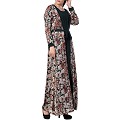 Printed shrug abaya- green-multi color Printed shrug abaya- green-multi color