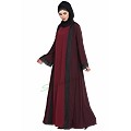 Elegant Shrug with lacework- Wine color