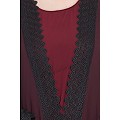 Elegant Shrug with lacework- Wine color