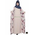 Shrug abaya- beige print Shrug abaya- beige print