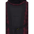 Shrug abaya-black and maroon check