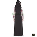 Abaya- dark grey colored with beige Print Abaya- dark grey colored with beige Print